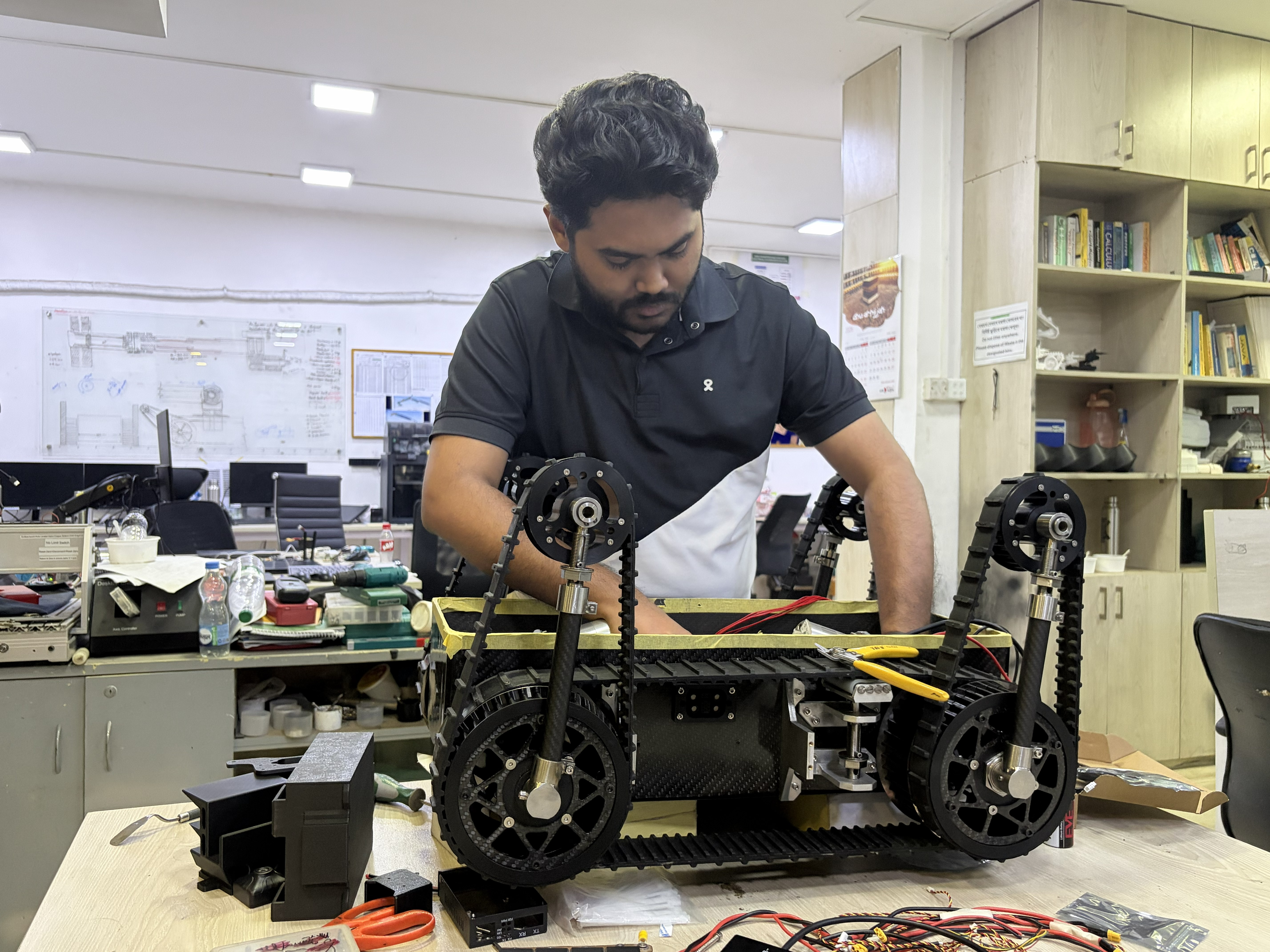 Fahim Ahmad in the lab
